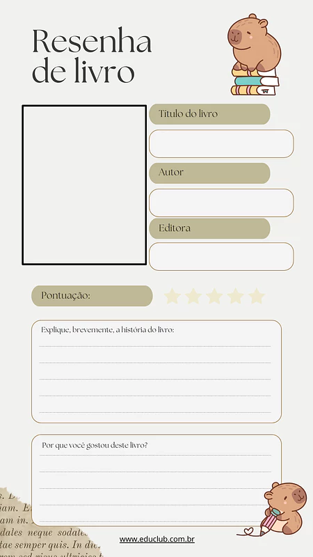 Modelo de resenha de livro | Educlub